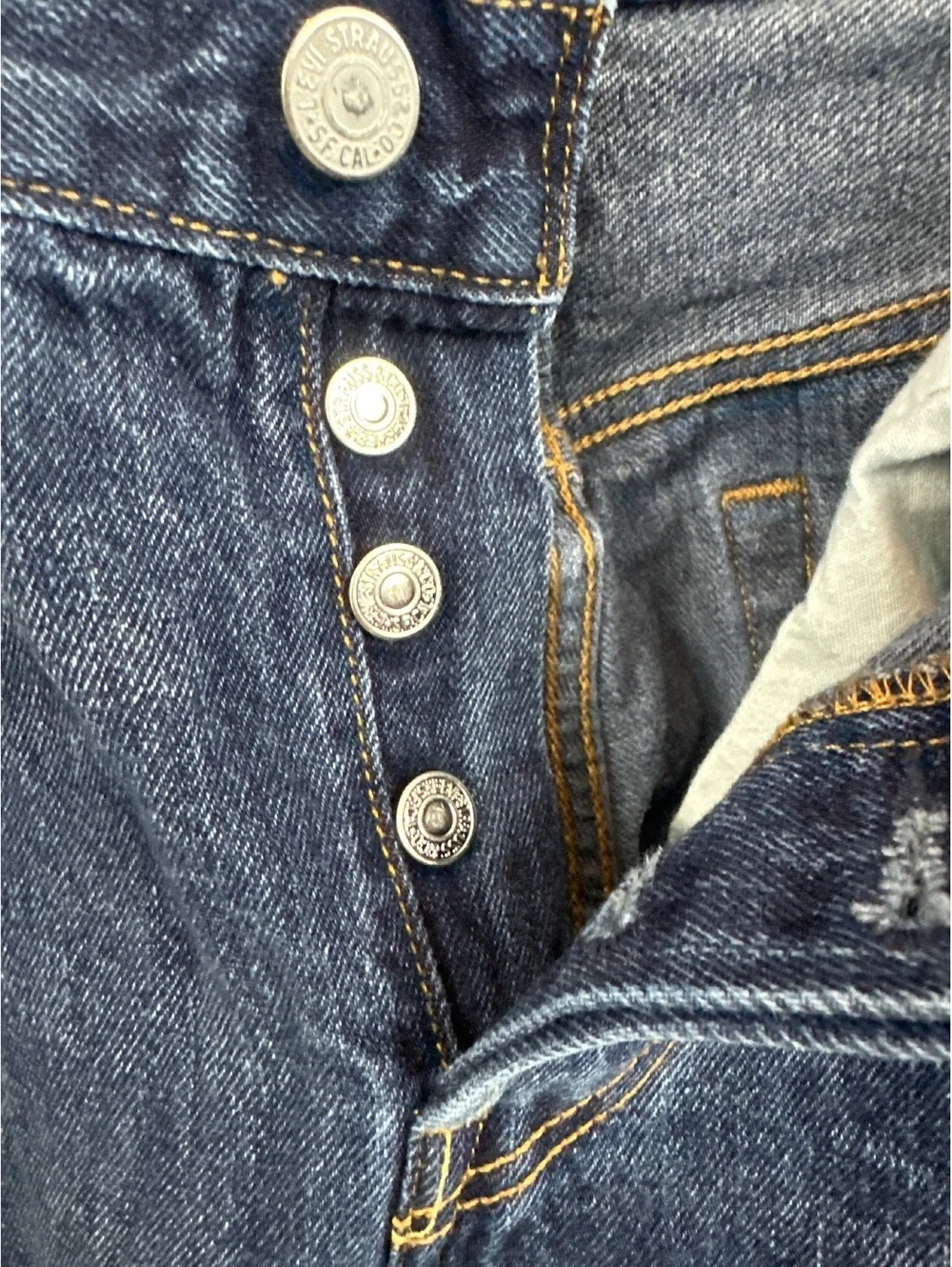 Levi's 501 CT Classic Straight Jeans W30 L32 Dark Blue Denim